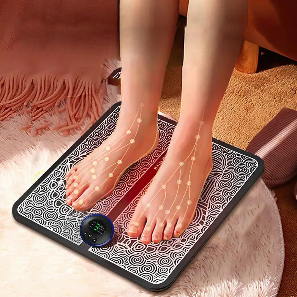 EMS Foot Massage Mat USB Rechargeable Blood Circulation Muscle Stimulator Pad