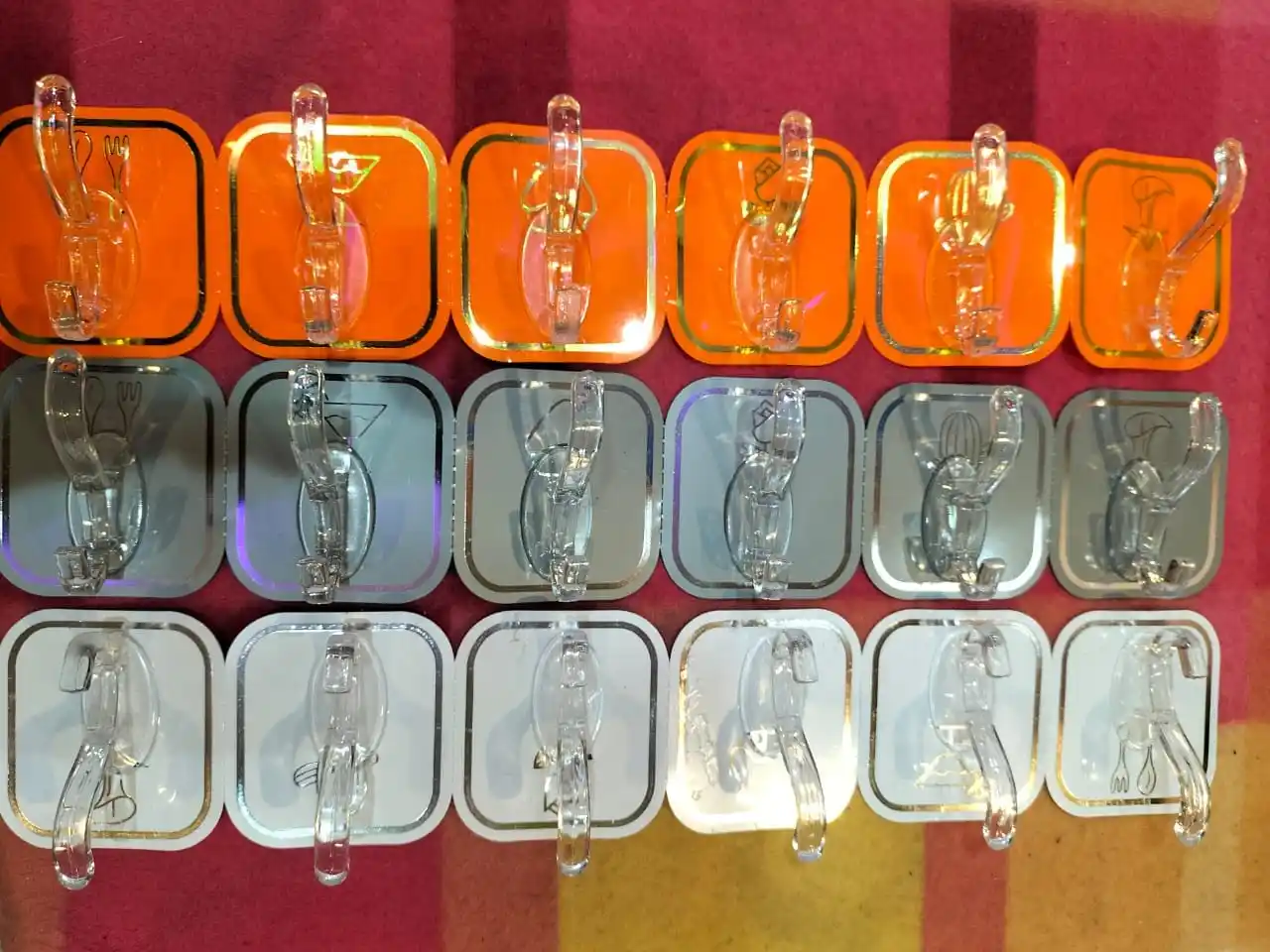 Six Raw Plastic Hook