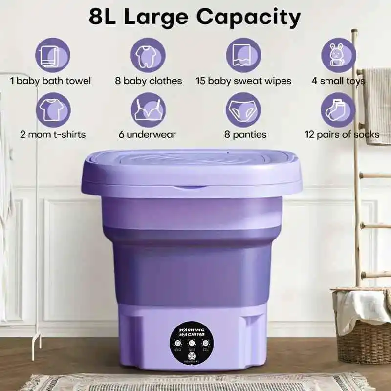 Mini Portable Folding Washing Machine