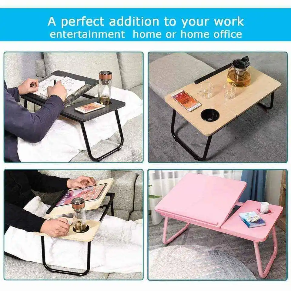 Foldable Double Head Laptop Table