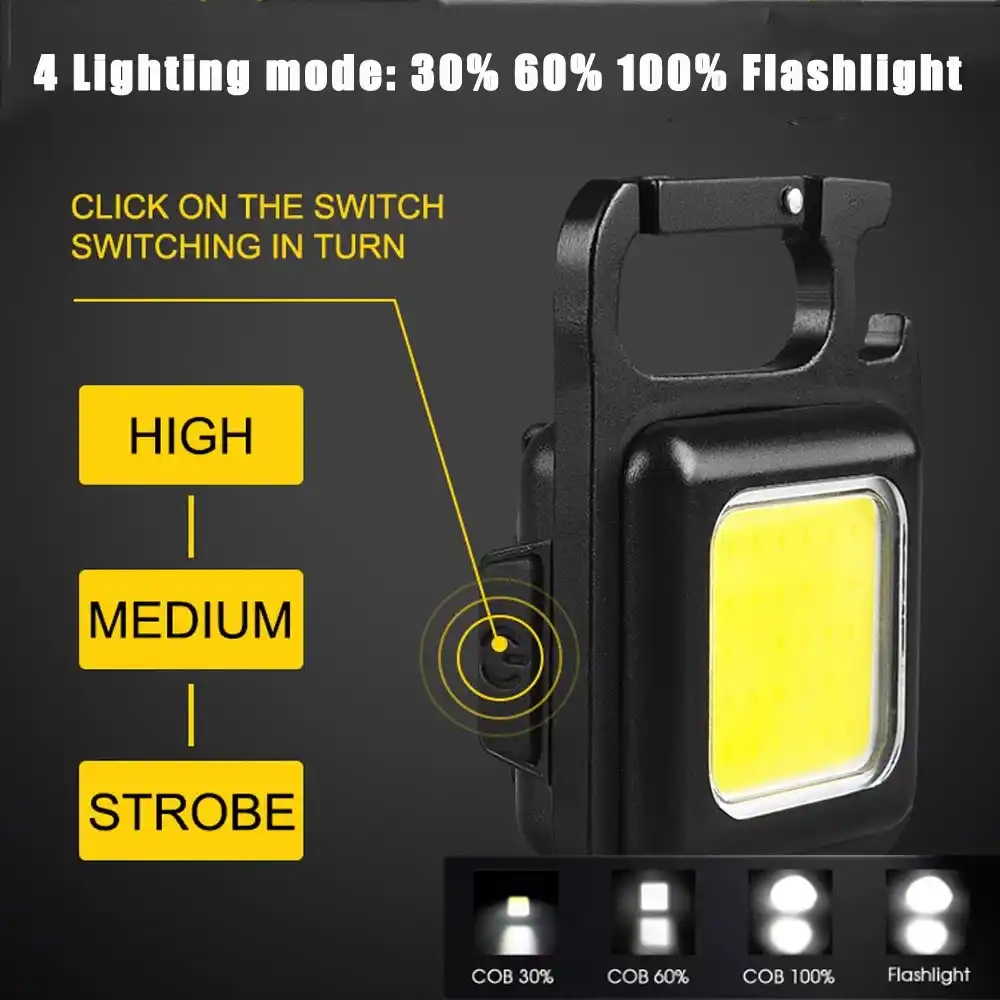 COB Rechargeable Keychain Light