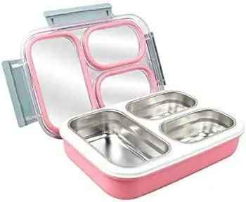 Tedemei Stainless Steel Lunch Box with 3 Compartments (1.2 L)