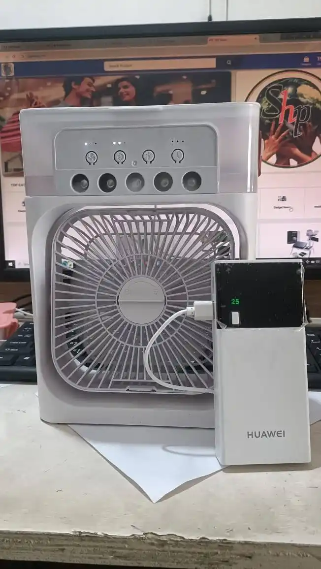 Air Cooler Fan +power Bank Combo Pakage
