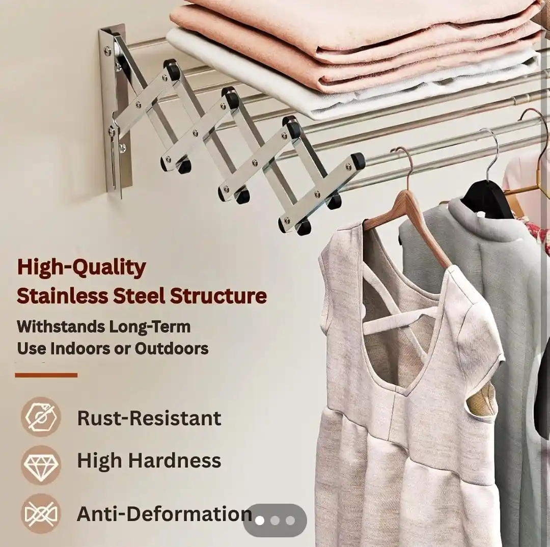 Wall mounted clothes drying Hanger