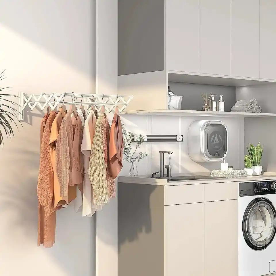 Wall mounted clothes drying Hanger